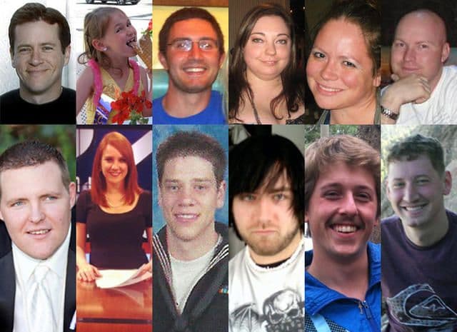 Obete Jamesa Holmesa, zdroj: CBS News