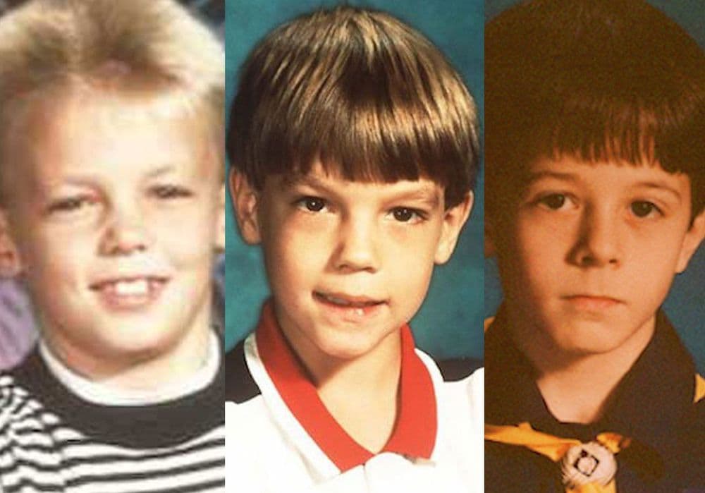 Obete Steve Branch, Christopher Byers a Michael Moore, školské fotografie použité ako súdne dôkazy