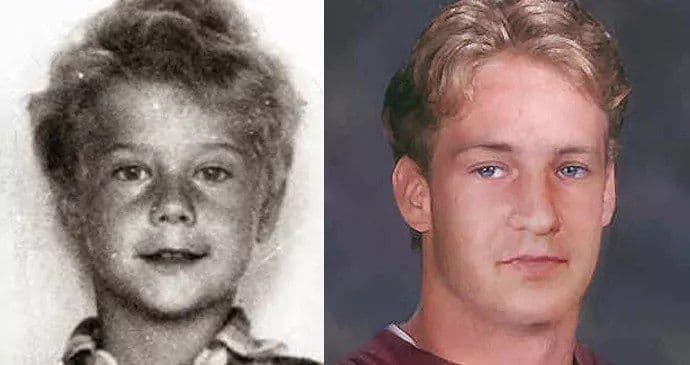 Ľuboš Bednár a jeho pravdepodobná podoba v dospelosti, zdroj: tvkrimi.sk