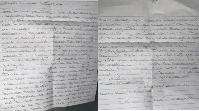 List od manžela Warrena, zdroj: insideedition.com